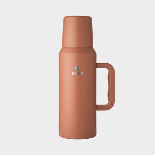 SAHARA — Thermos isotherme KASSY avec poignée et gobelet intégré